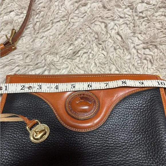 Dooney & Bourke Black and Brown Leather Crossbody Bag - Picture 2 of 4